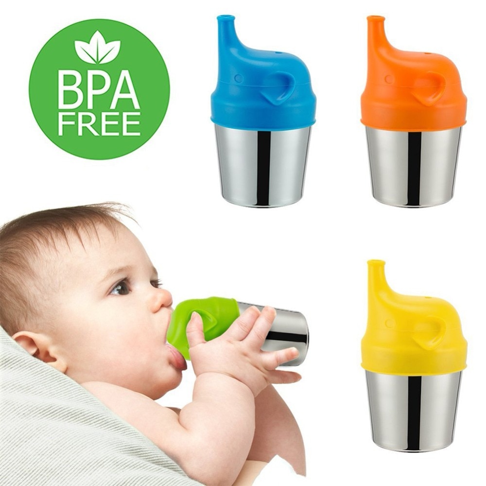 Kids Water Bottle Safety For Silicone Sippy Lids - Make Most Cups a Sippy Cup Leak Proof Drink Straw Sippy Cup for Kid Baby Feed